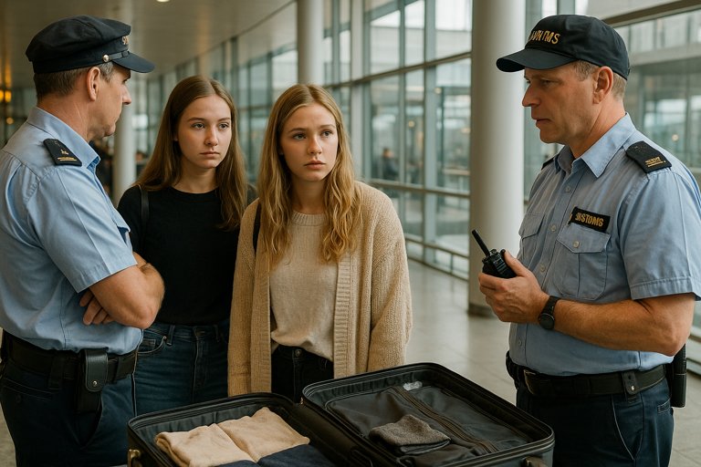 To piger blev holdt tilbage i Københavns lufthavn med mere end 10.000.000 kr. i deres kufferter